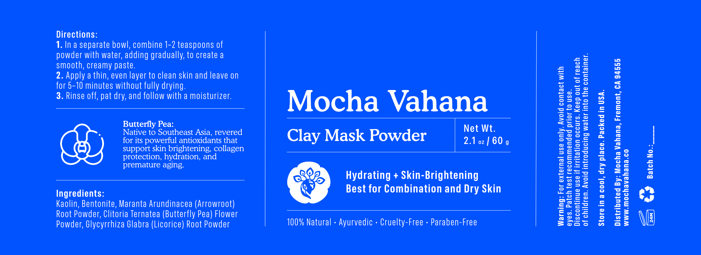 Butterfly Pea Clay Mask