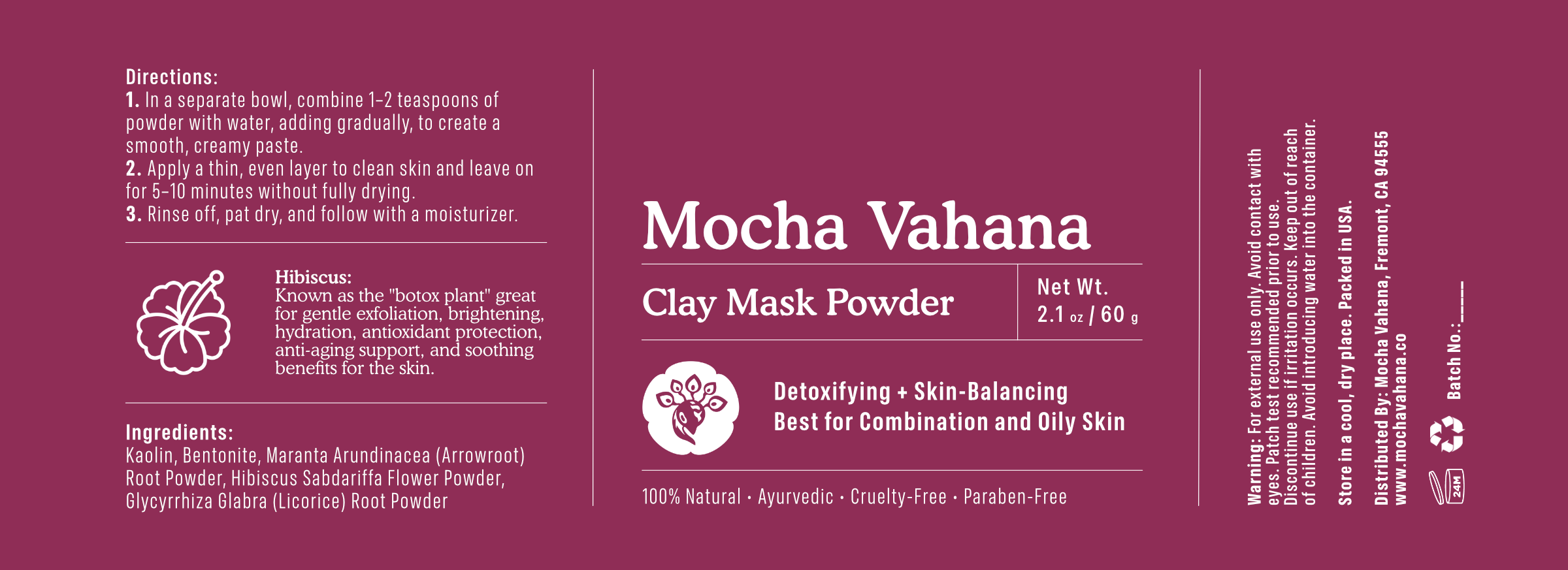 Hibiscus Clay Mask